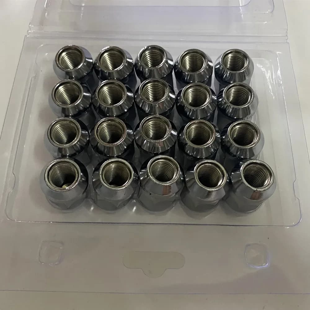 20 pz dadi per ruota in nastro 35mm dadi per sedile conico m12x1.25, m12 x 1.5, m14x1.5, 1/2-20 19mm esagonale 60 gradi dado per capocorda con estremità chiusa