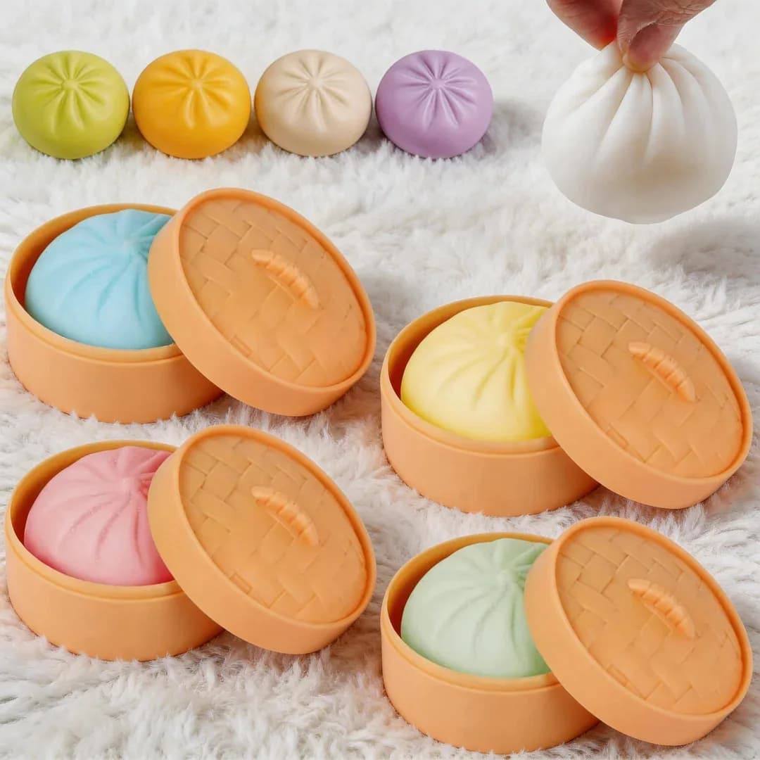 Divertenti Giocattoli Antistress a Forma di Raviolo - Giocattoli a Lenta Risposta per Decompressione, Ornamento a Forma di Pallina di Pasta, Decorazione per Casa e Scrivania, Regali