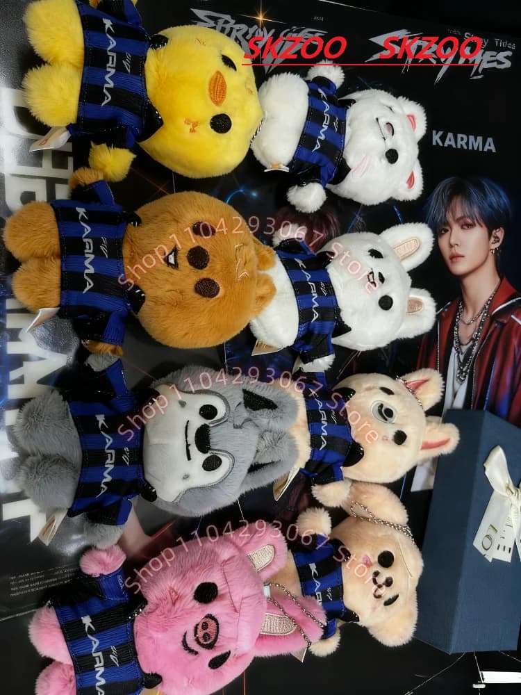 KARMA Versione SKZOO Peluche Serie Regalo di Compleanno Stray Kids Morbido Peluche Portachiavi Ciondolo K-pop Merchandise Collezione di Fan