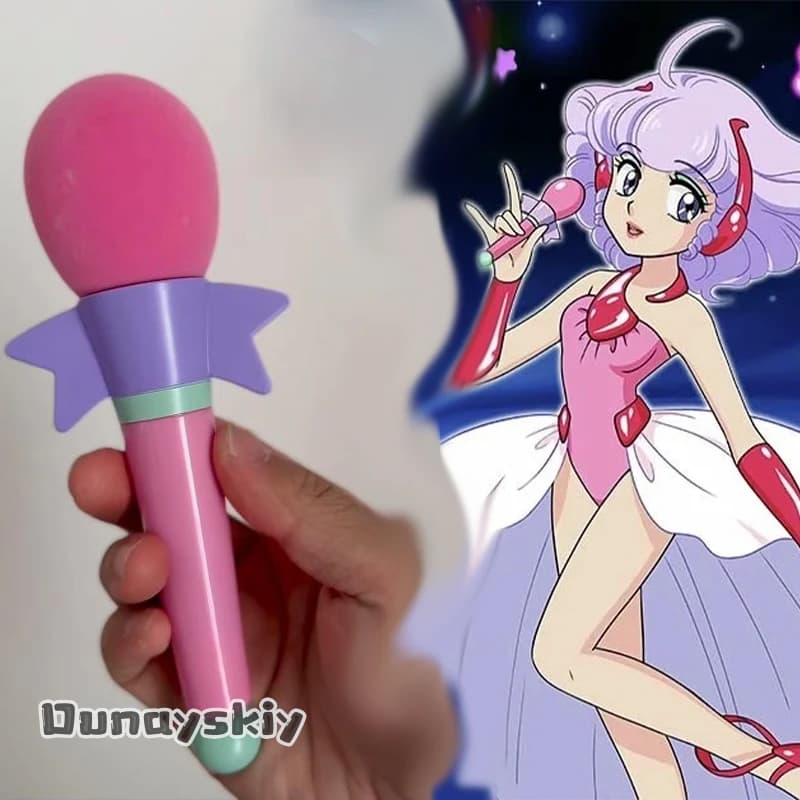 Kawaii Idol Mami 3D Polylactic Acid Microphone Props Pink Bow Dunayskiy@s Not Glowing Halloween Cos Magical Anime Angel Cosplay