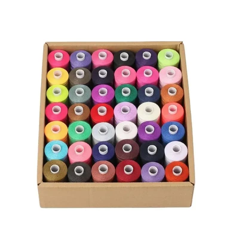 42 rotoli/set 1000 iarde 402 filo da cucito in poliestere per uso domestico, 42 colori, cucito fai da te
