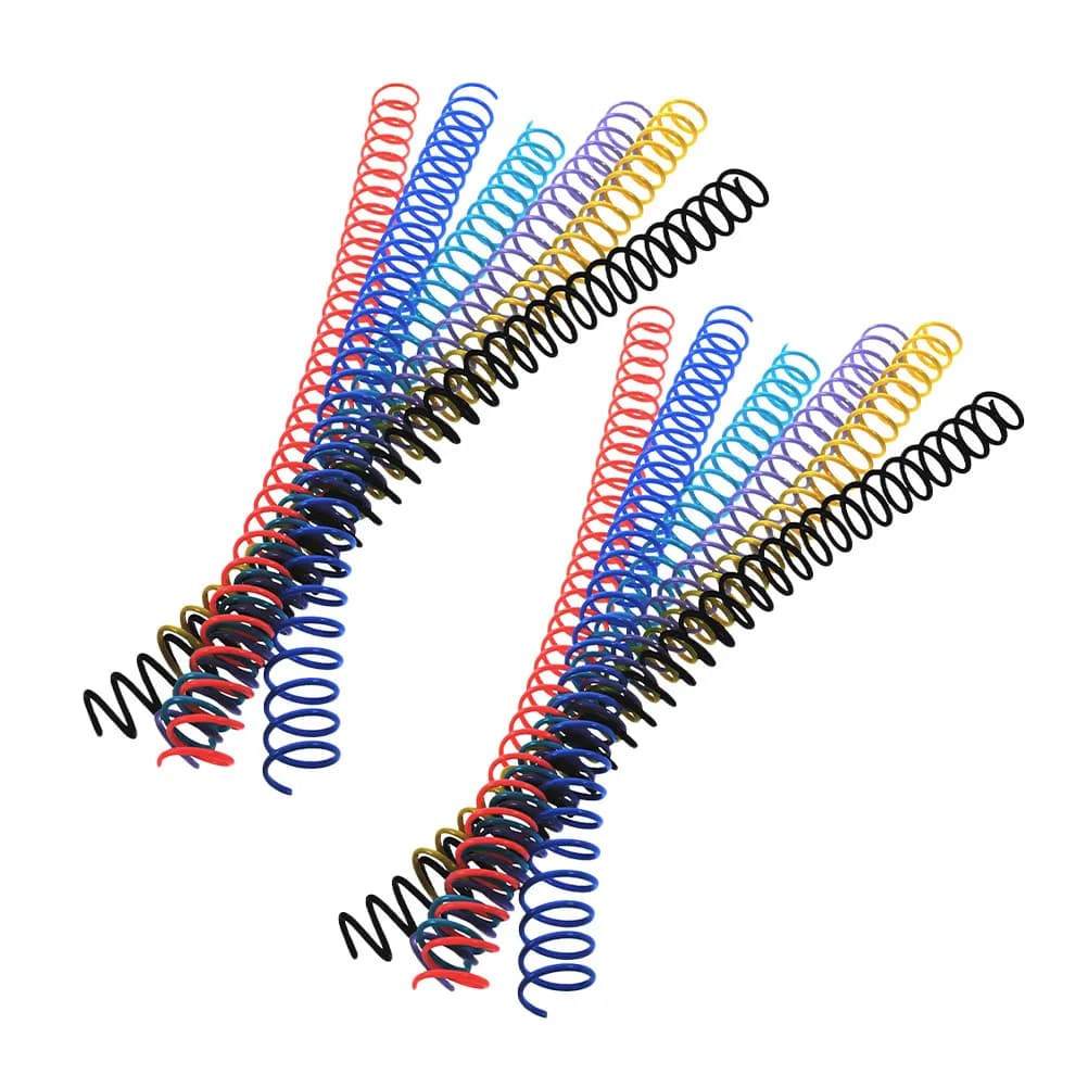 12 Pezzi Anelli Colorati in Plastica per Rilegatura a Spirale, per Quaderni, Agende, Organizer, Scrapbook e Blocco Note