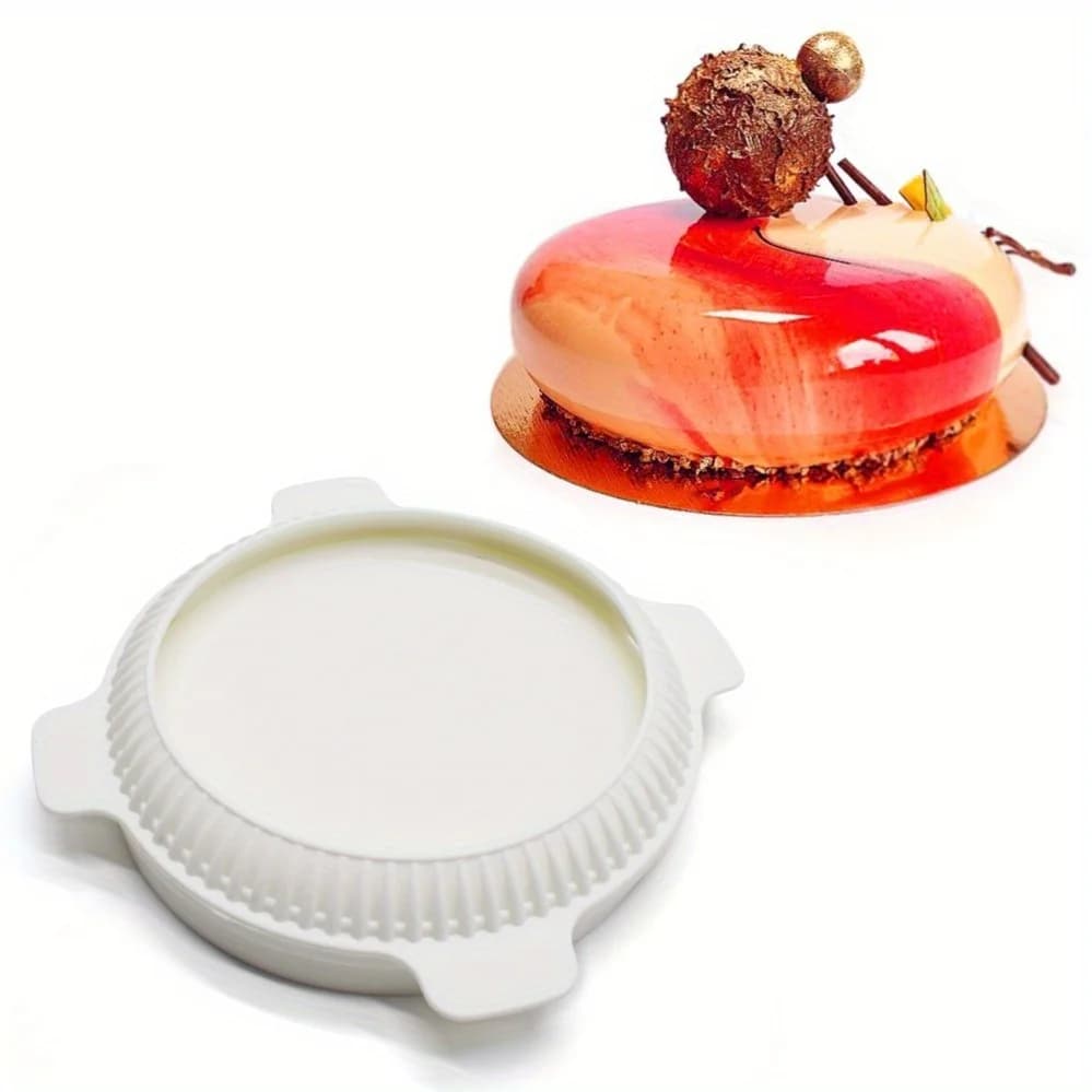 Cottura fai-da-te 2 pezzi Stampo a tamburo rotondo Stampo per torta mousse Stampo per dessert francese Stampo in silicone Cielo stellato Stampa leopardata Stampo per torta glassa