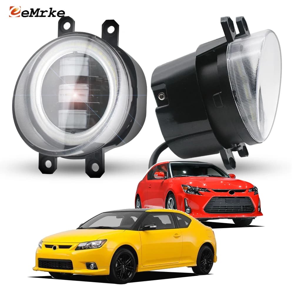 Optional 30W 40W 50W Led Fog Light Lens for Scion tC AGT20 II MK 2 Zelas 2011-2016 Angel Eye DRL PTF Daylight Low Beam Headlight