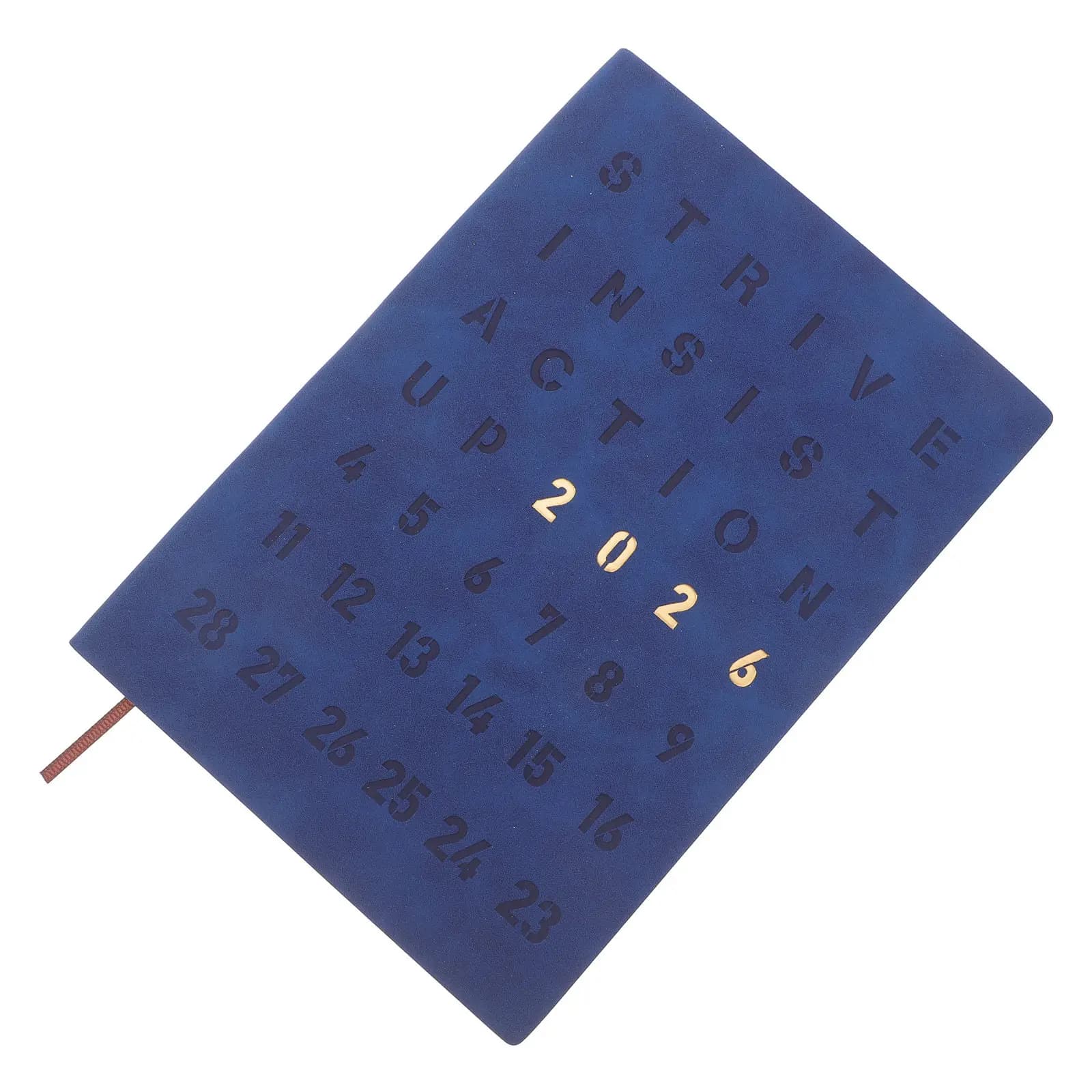 Agenda Giornaliera 2026 con Copertina Rigida, Elegante e Portatile per Viaggi e Lavoro, Gestione Efficiente del Tempo, Carta Liscia per Scrivere