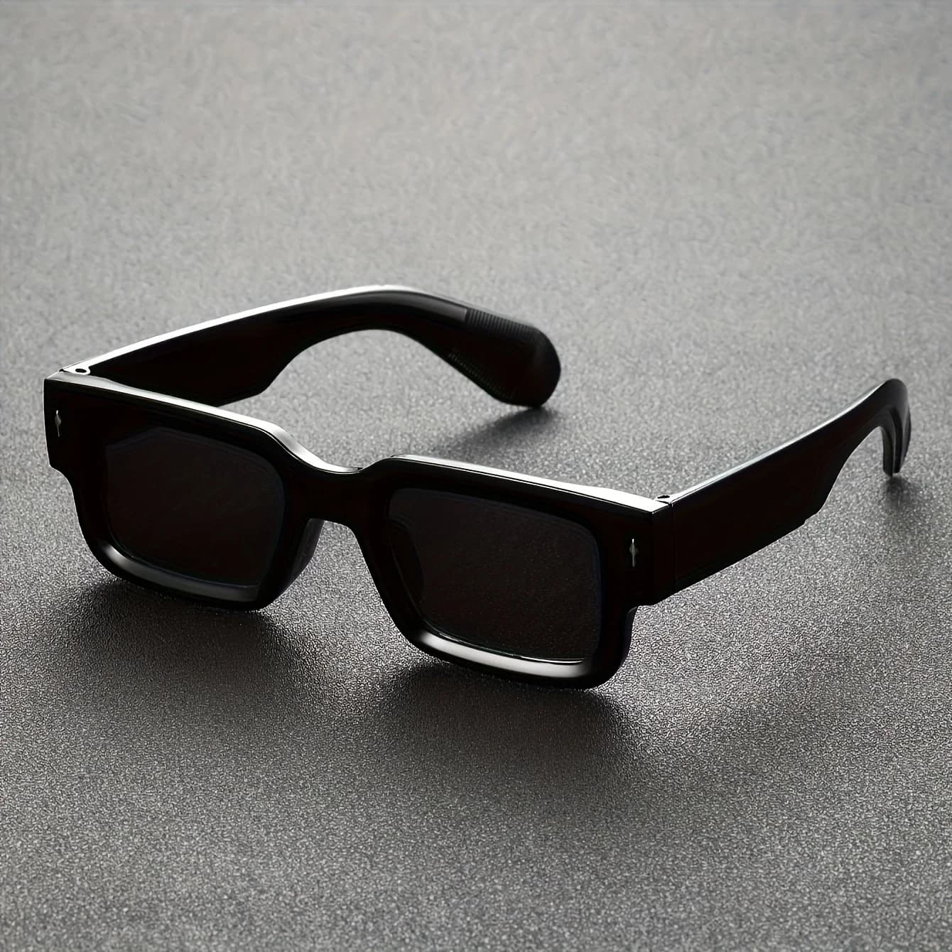 2 Pairs Y2K Punk Style Unisex Rectangular Fashion Glasses- Anti-Glare, Durable PC Frame, Suitable for Activities, Party Glasses, Statement Glasses, Retro Design, High-Quality Lenses, Sturdy Structure, Decorative Glasses, Streetwear Enthusiasts
