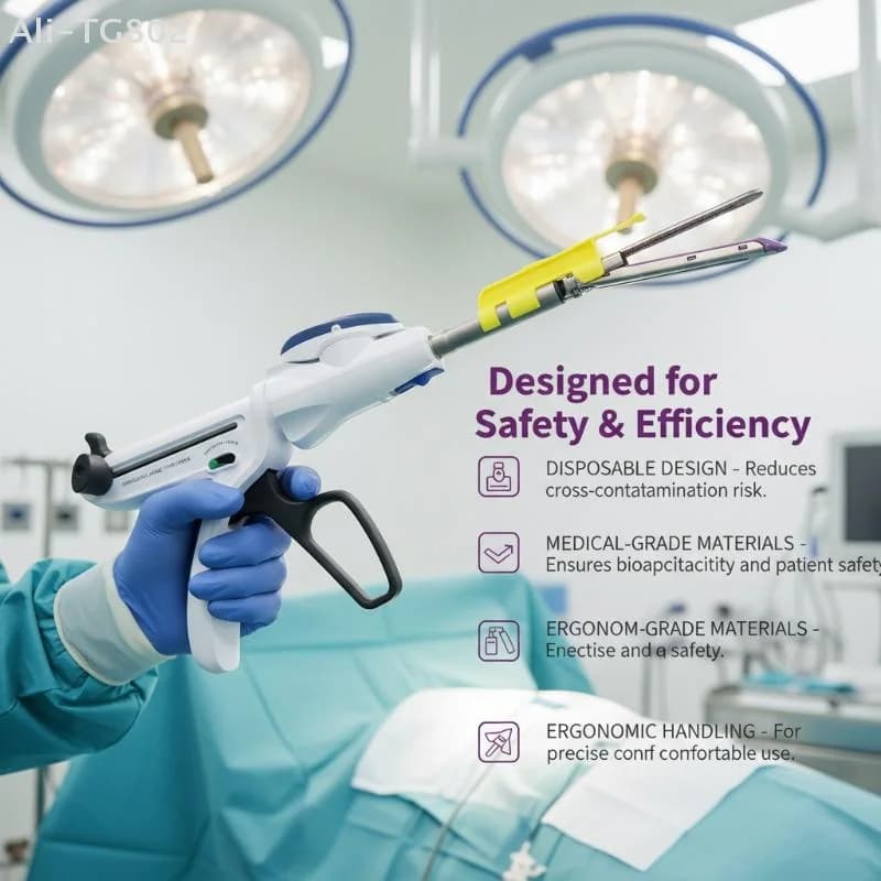 Neosfg Attrezzature Chirurgiche Strumento Chirurgico Laparoscopico Monouso per Endoscopia, Assemblaggio Maniglia per Cucitrici Lineari a Taglio