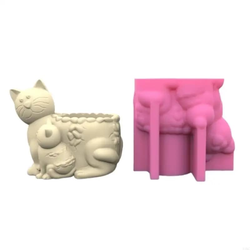 R3MC Concrete Vase Silicone Mold DIY Handmade Flower Pots Plaster Epoxy Resin Mold