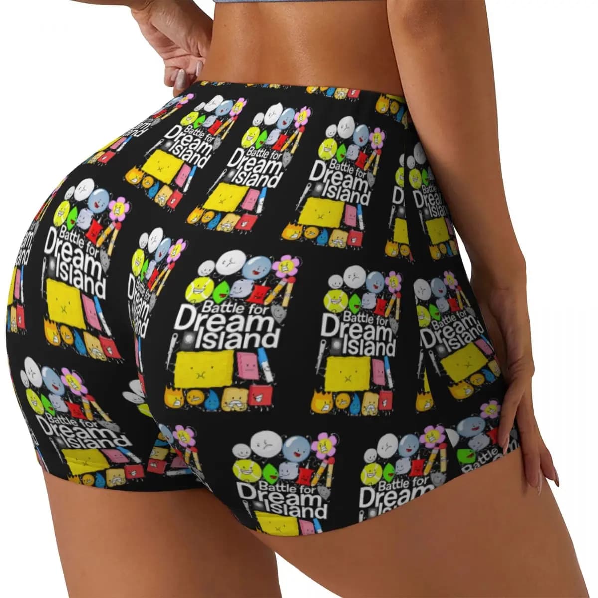 Pantaloncini da corsa per allenamento in palestra da donna con poster BFDI personalizzati Pantaloncini da yoga per motociclisti da pallavolo atletico