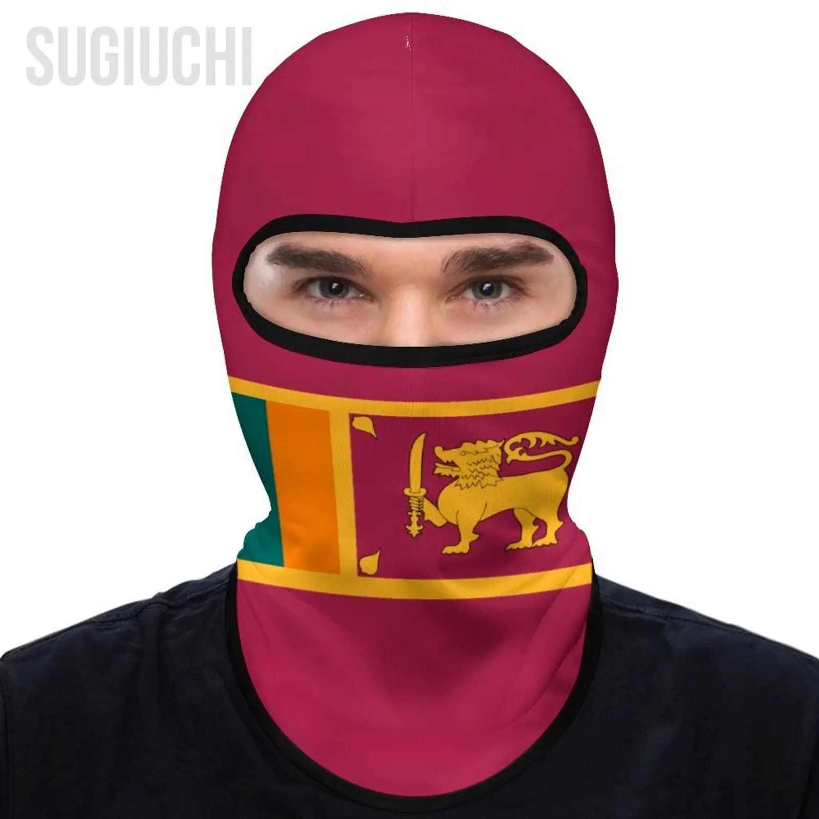 Flag of Sri Lanka Outdoor fresh sunscreen Motorcycling mask Moto Biker Windproof cap Mask Windproof cap Biker Biker Bicycle Biker