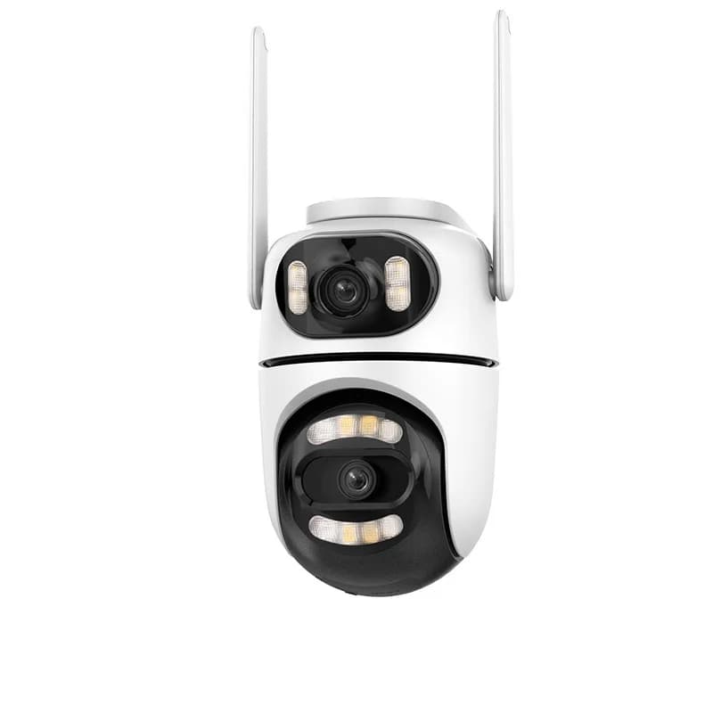 Telecamera IP Dome Wireless PTZ 4MP con Doppia Lente, App iCsee, Allarme, Visione Notturna a Colori, Rilevamento AI Umanoide, Sicurezza Domestica, Monitoraggio Bambini