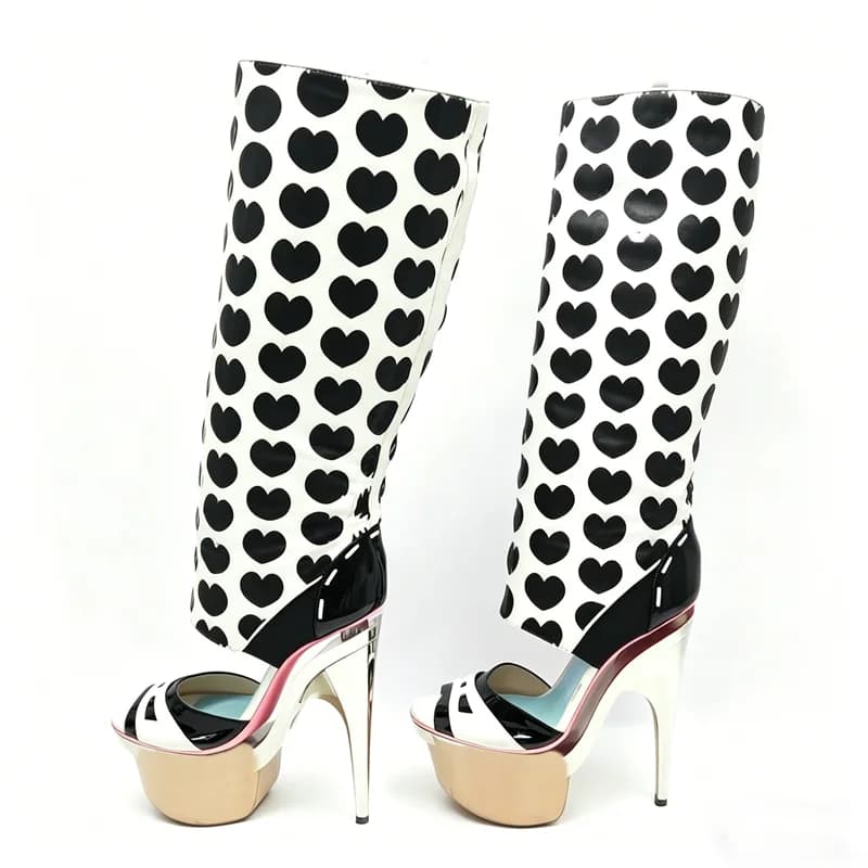 Sandali con Plateau in Pelle Multicolore, Stivali Sexy con Punta Affusolata e Tacco Sottile, Personalizzabili, Nuovi Arrivi, Scarpe Moderne da Donna alla Moda