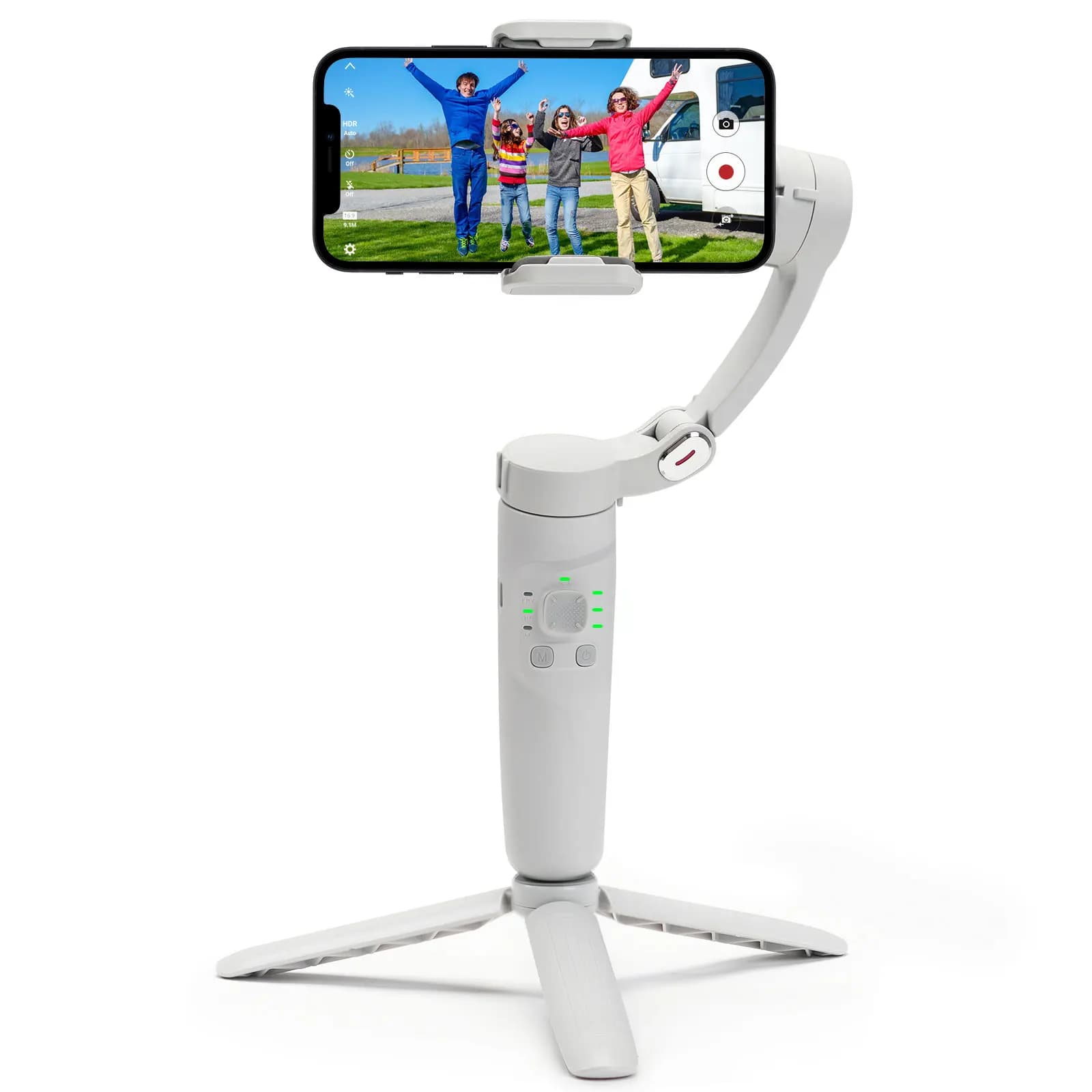 Stabilizzatore cardanico M1 a 3 assi per smartphone Telefono portatile pieghevole Registrazione video Vlog con telecomando per iPhone Android