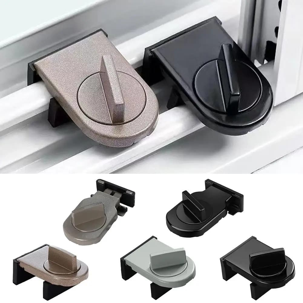 Adjustable Sliding Sash Stopper Cabinet Lock Straps Door Security Anti-theft Lock Window Sliding Doors Lock Accessories
