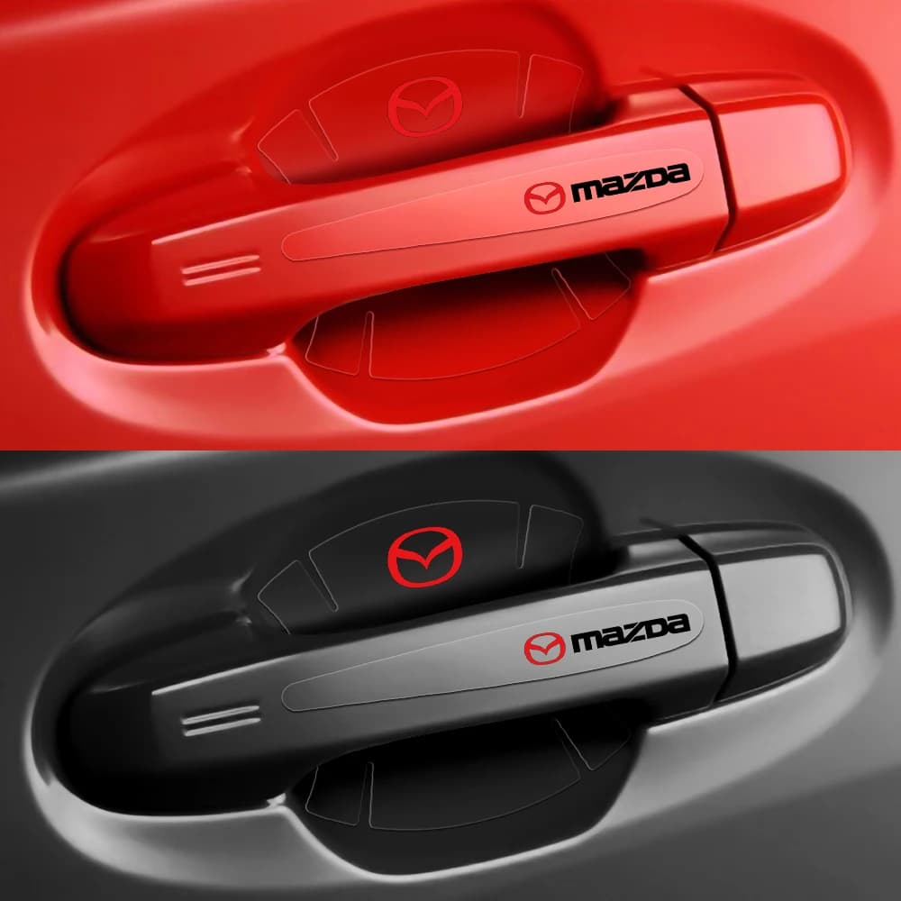 4/8 pz Trasparente Car Styling Porta Ciotola Maniglia Anti-graffio Guard Adesivi Per Mazda 3 5 6 MS GG GJ GH CX5 CX30 CX3 MX5 Axela