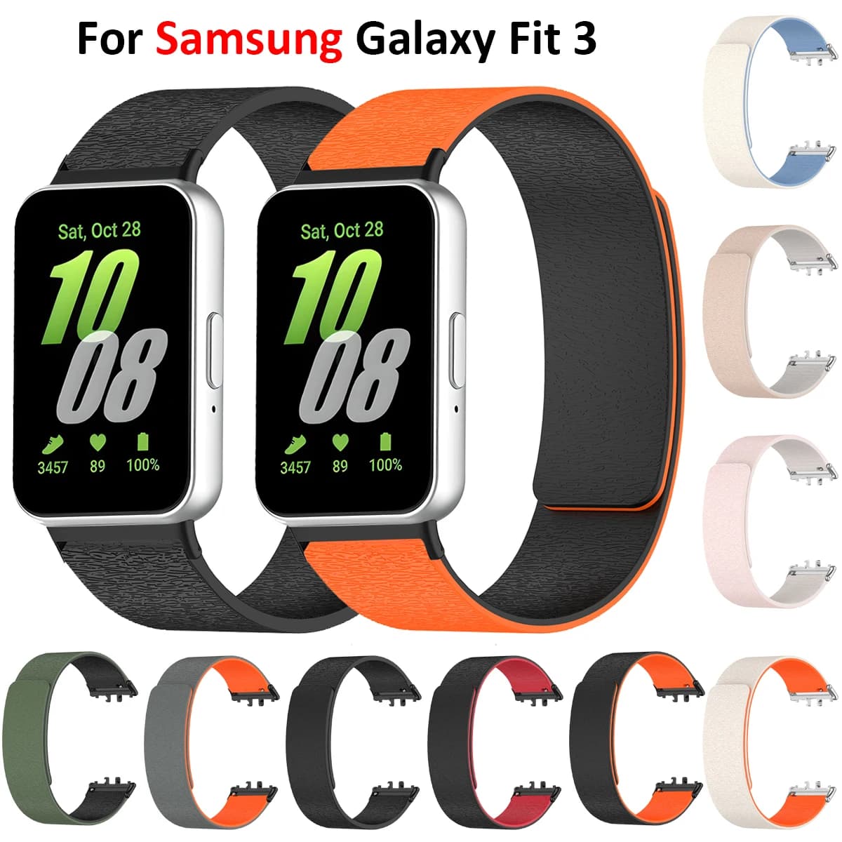 Cinturino magnetico 2025 per Samsung Galaxy Fit 3 cinturino regolabile in silicone per cinturino intelligente Samsung Galaxy Fit 3
