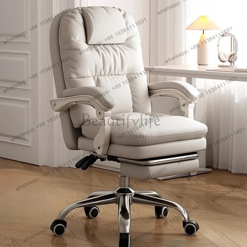 Sedia da Ufficio Moderna e Lussuosa, Poltrona Ergonomica Girevole per Gaming e Relax, Arredamento per Ufficio