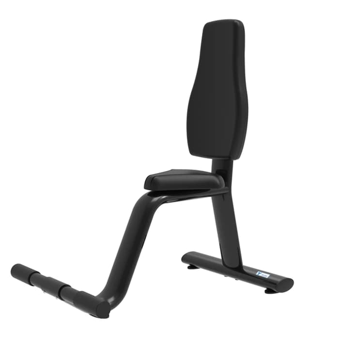 Commercial multipurpose weight bench, bench with handlebars loaded on training plate