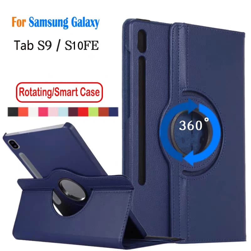 Per Samsung Galaxy Tab S10 FE Custodia da 10.9 pollici 2025 SM-X520/Galaxy S9FE SM-X510/Tab S9 X710 Supporto di rotazione a 360 gradi Tablet Cover Shell