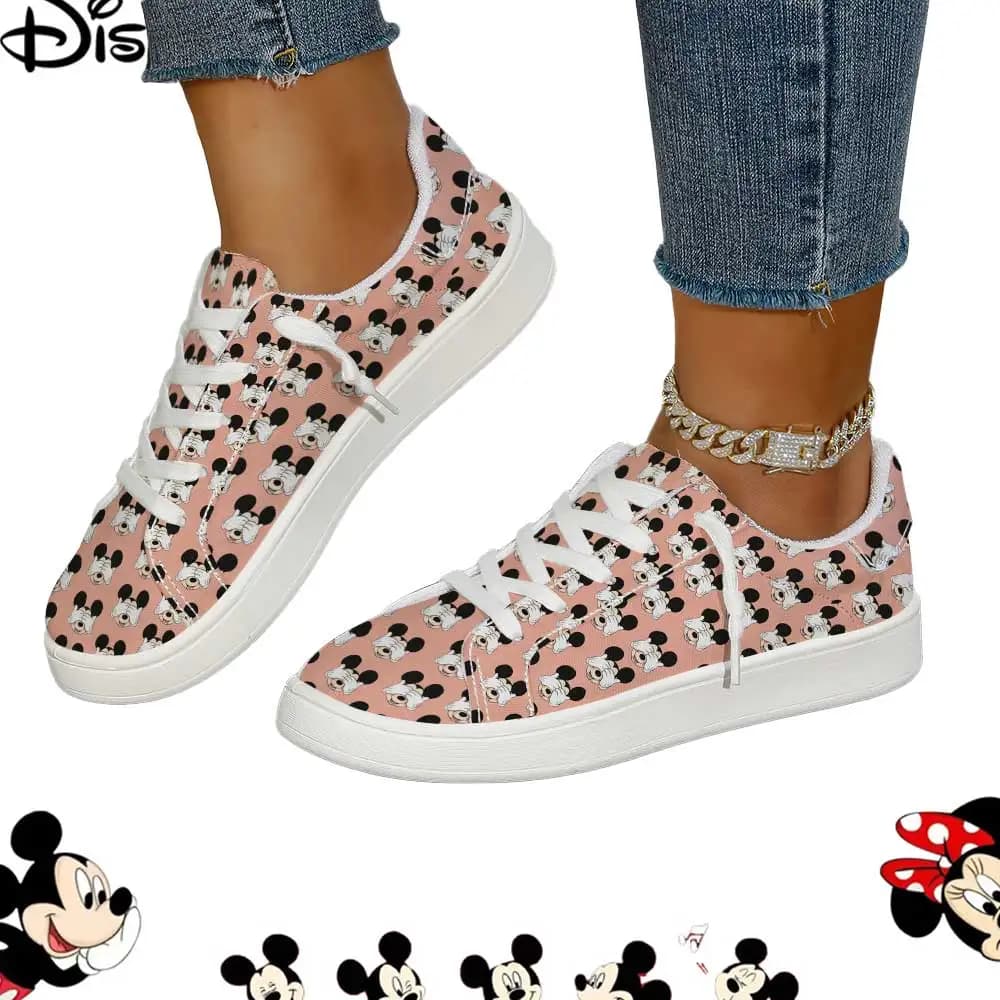 Disney Mickey Mouse Classic Headshot - Comfortable slip-on shoes for women and teenage girls