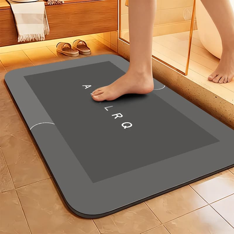 Tappetino da bagno in terra diatomacea super assorbente - un tappetino da bagno ad asciugatura rapida, antiscivolo, morbido e confortevole