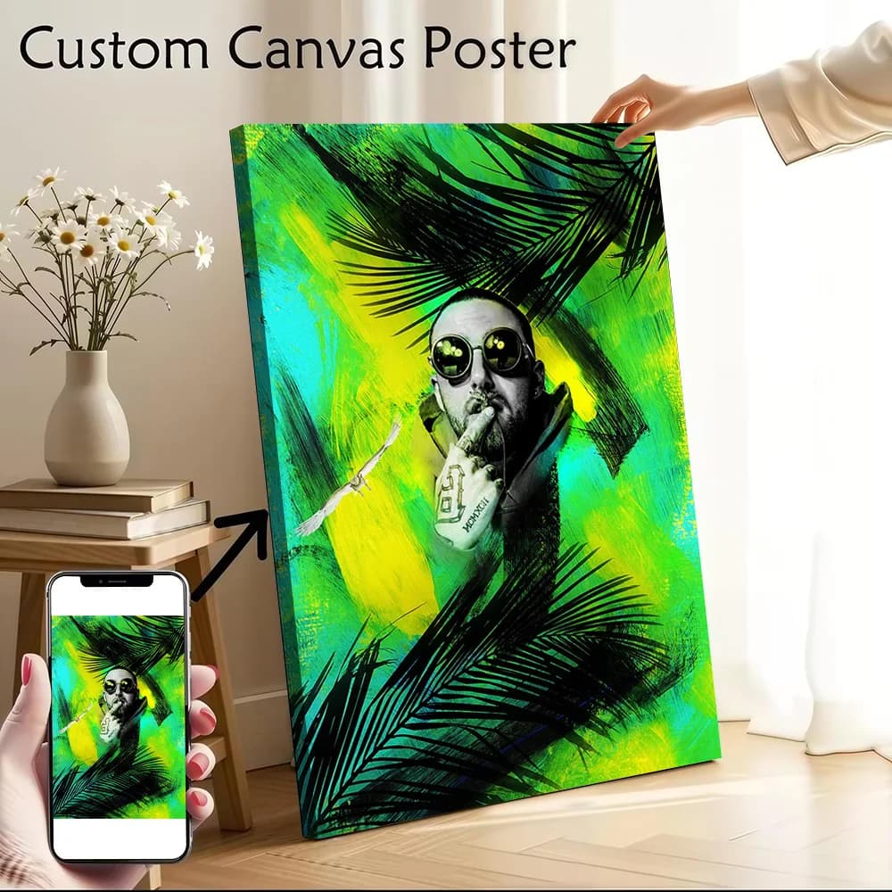 Mac Miller Printed Canvas Poster Personalized High Quality Wall Art Paintings for Specialty and Themed Home Decor Accessories