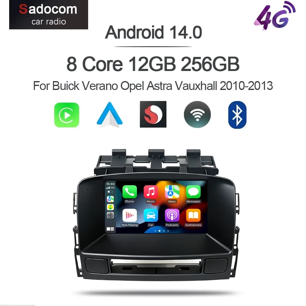 Autoradio Wireless Carplay Android 13.0 8G+128G 8Core GPS con Wifi multimediale per Buick Verano Opel Astra Vauxhall 2010-2013