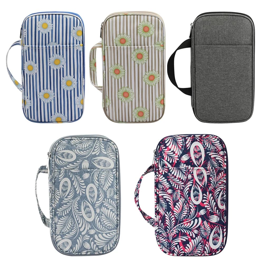 Borsa portaoggetti fatta a mano per uncinetti, filati e strumenti da cucito, organizer portatile da viaggio per ferri da maglia