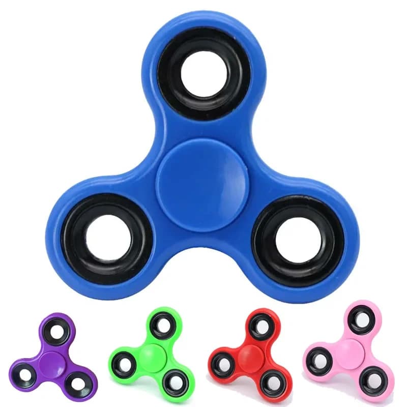 Spinner a mano EDC Fidget Toys Supporto in plastica Metallo a tre foglie Dito Limitatore di pressione Giroscopio Scrivania Giocattolo antistress per bambini Adulti