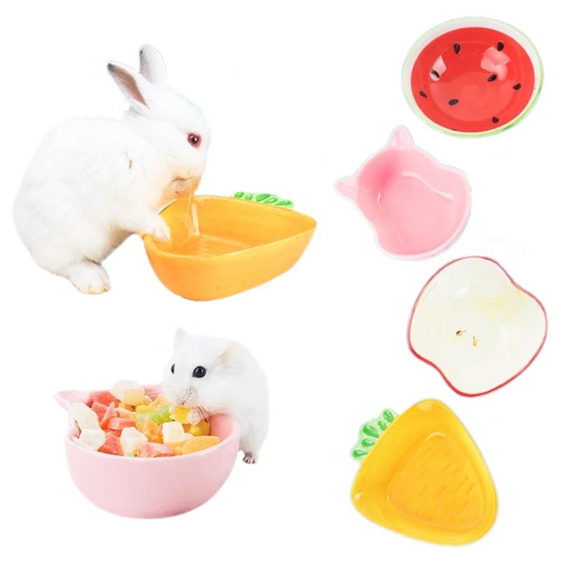1PC Ciotola di Alimentazione per Criceti Piatto di Ceramica Colorato a Forma di Cuore Ciotola di Acqua per Cibo per Coniglio Cavia Piccoli Animali Domestici Alimentatore Forniture per Animali Domestici