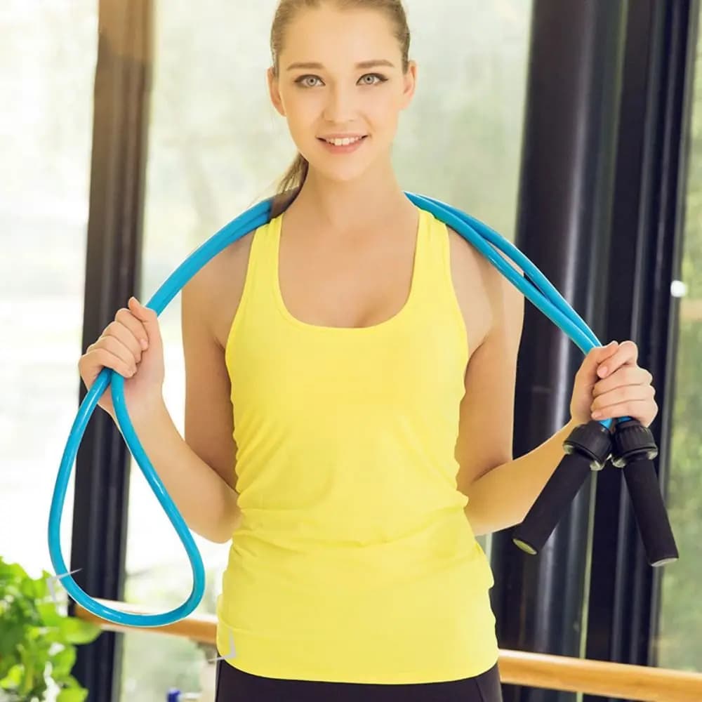 Corda per Saltare con Peso Regolabile, Manici in Schiuma, Riutilizzabile, Corda per Saltare Pesante e Resistente, Portatile, per Fitness Femminile