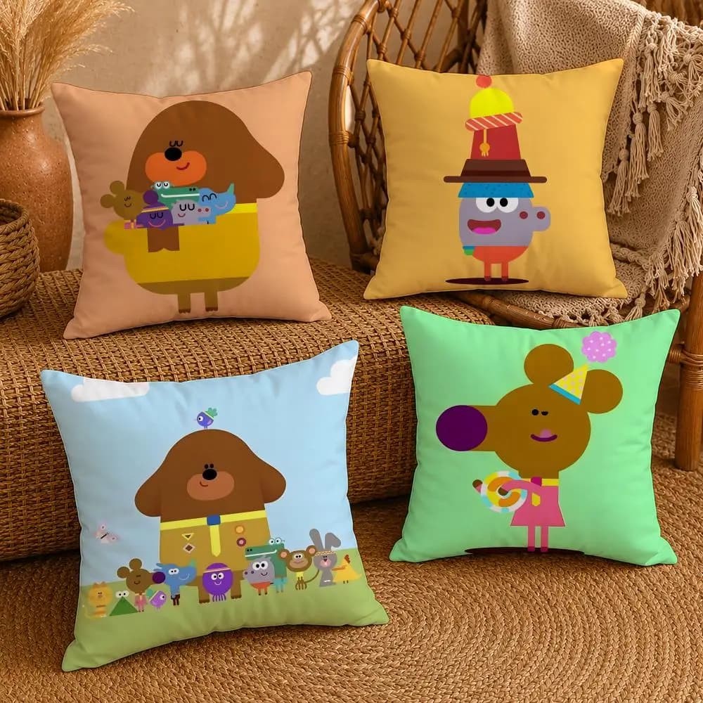 Playful H-Hey DuggeeS Cushion Cover Ultra Soft Pillowcase, Cloud-Like Comfort Fabric with Concealed Zipper