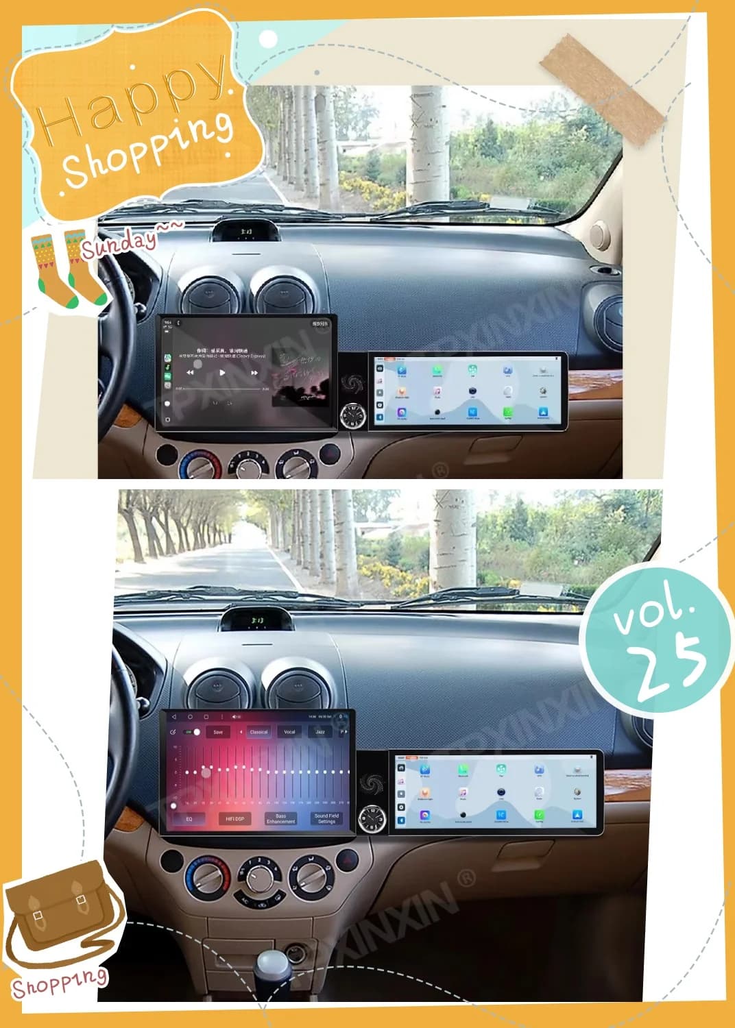Different Type Dual Screen Car Radio For Chevrolet Lova 2006-2010 Car Multimedia Video Player GPS Navigation Carplay