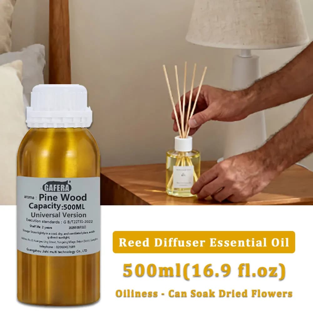 GAFERA 500ml(16.9 fl.oz) Pine Wood Hilton Essential Oil, Diffuser Replenish Aroma Oil For Reed Diffuser & Flameless Aromatherapy