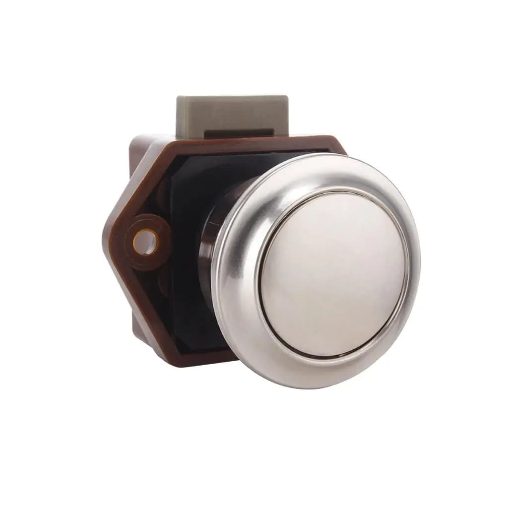 Serratura per porta dell'armadio Set di maniglie per serratura per cassetto dell'armadio in ABS marrone Set di 3 serrature di sicurezza per camper per uso domestico e in camper