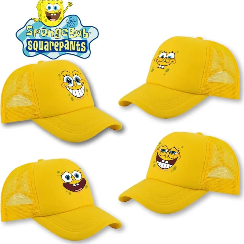 Cappellino da Baseball Creativo SpongeBob SquarePants, Cappello con Stampa di Personaggi Anime Cartoon, Cappelli Unisex alla Moda, Cappelli Estivi da Sole, Regali per Feste
