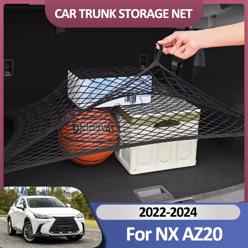 Bagagliaio di un'auto Netto Per Lexus NX 350h 450h 350 AZ20 2022-2024 Cargo Tenendo Bagagli In Nylon Tronco Organizzatore Accessori Per Interni Auto