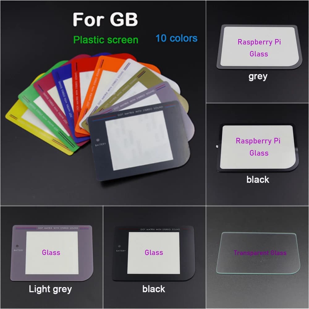 1PC For GB Raspberry Pi Screen Lens Cover For GB Game Console Plastic /Glass Display Screen protective panel