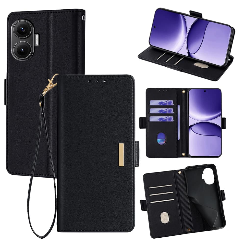 Custodia a Libro Magnetica Antiurto con Slot per Carte e Protezione RFID per Xiaomi Poco F8 Pro F8 Ultra Poco F7 F6 F5 Pro F4 GT
