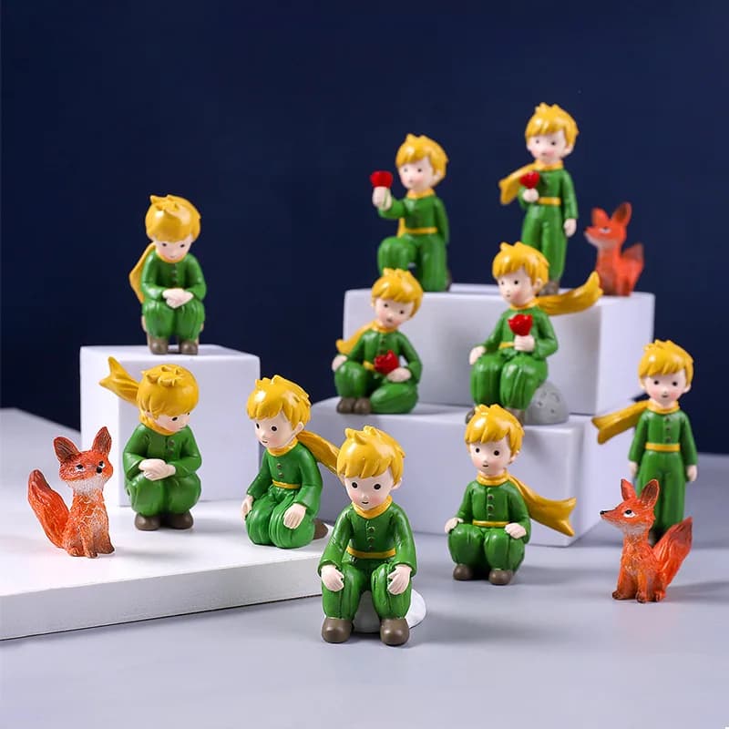 Principe Accessori per ornamenti in miniatura Cartone animato Giocattoli fai da te Torta di volpe Fiore eterno Interni auto Decorazione in resina per desktop Artigianato carino