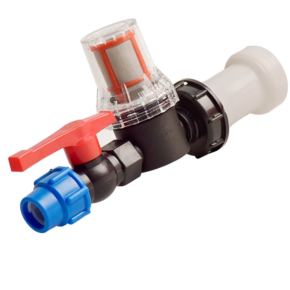 1000 Liters IBC Tank Adapter with 200 Mesh Filter, IBC Extension Joint, Quick Connector for OD 25mm 32mm