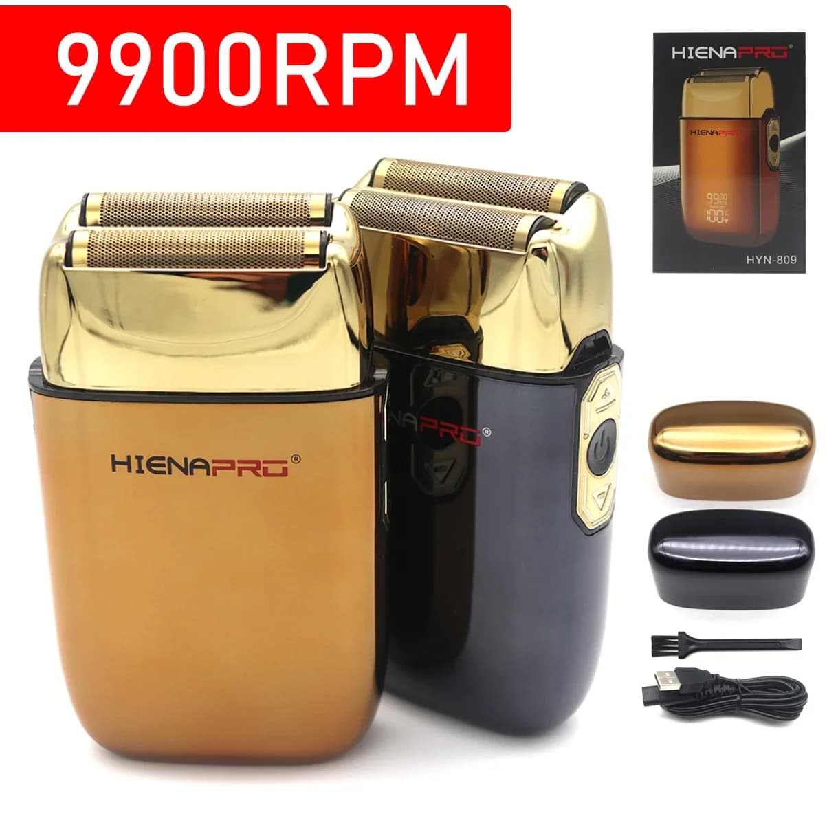 Professional 9900 rpm battery float double lamina charging USB electric hair clipper professional barber shaver