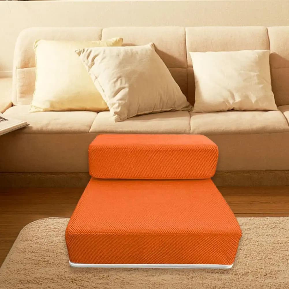Gradini per animali domestici Scale per animali domestici pieghevoli in rete traspirante Comoda scala a 2 gradini per arrampicata su gatti Rampa per cani Accesso al letto per animali domestici