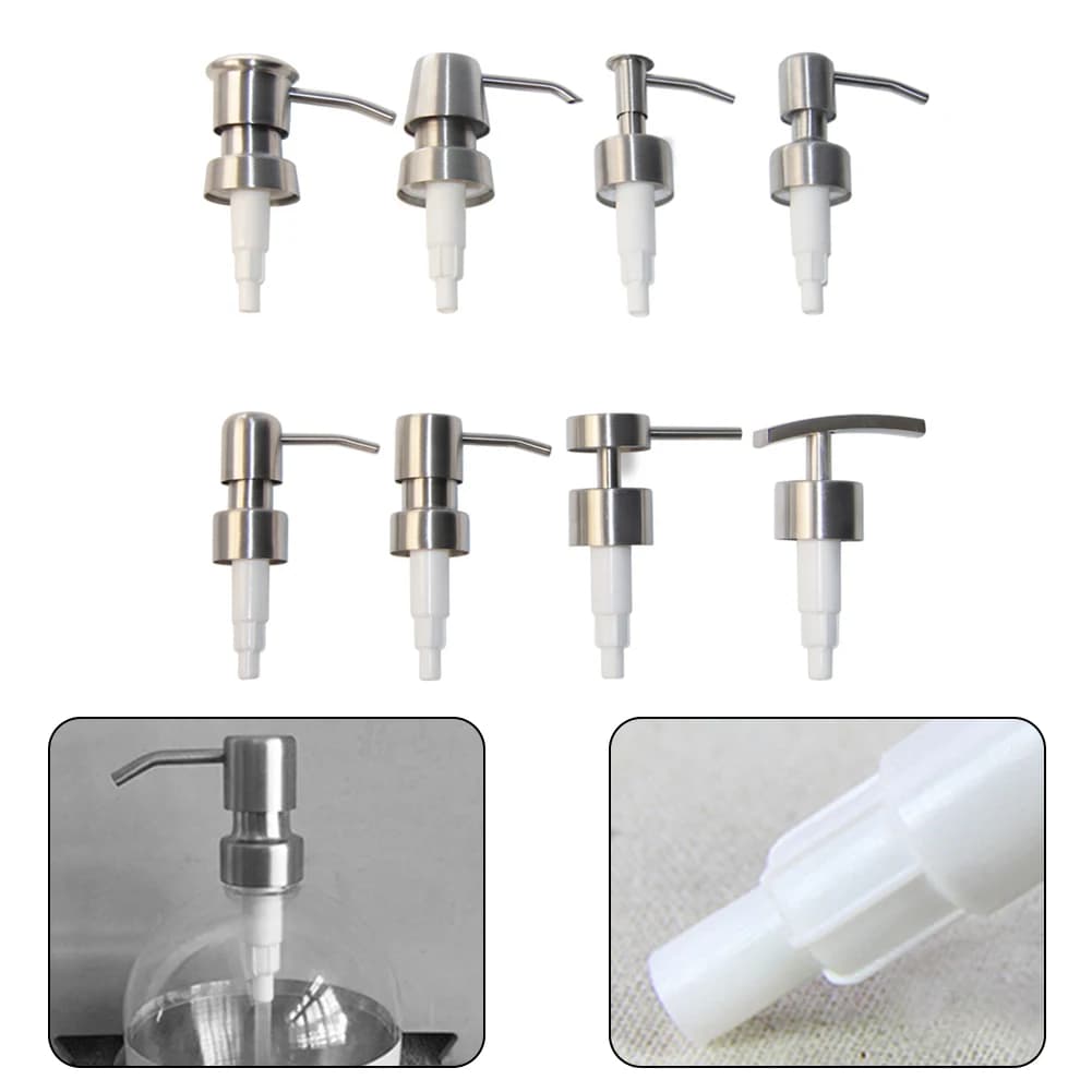 Dispenser di sapone fai da te pompa di ricambio Dispenser di sapone liquido Dispenser di bottiglie di lozione in acciaio inossidabile ugello accessori per il bagno