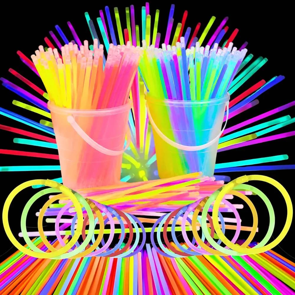 48/95pcs Fluorescent Glow Sticks Random Color Neon Light Bracelets for Night Event Concert Carnival Birthday Party Supplies YMY