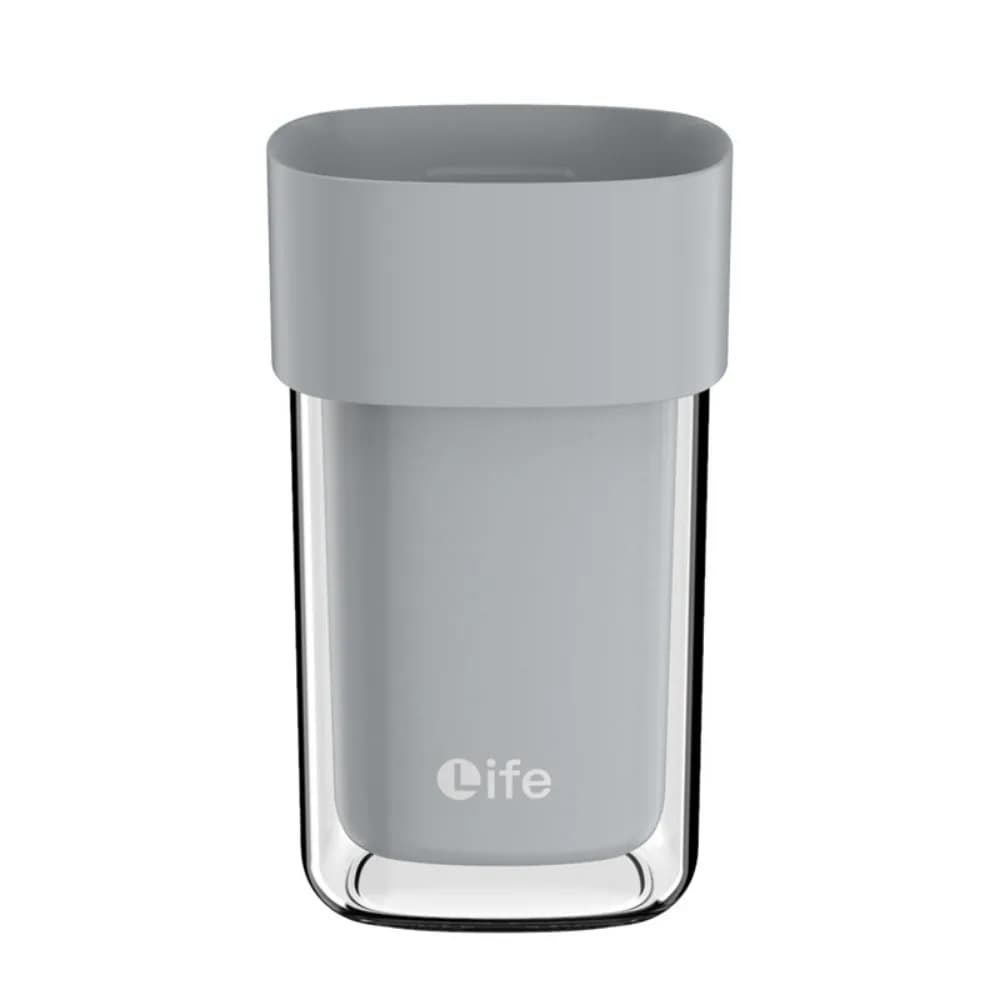 Tazza Portatile 2-in-1 per Collutorio e Spazzolino da Viaggio, Leggera, in Plastica, Multifunzionale, Contenitore Porta Spazzolino Elettrico