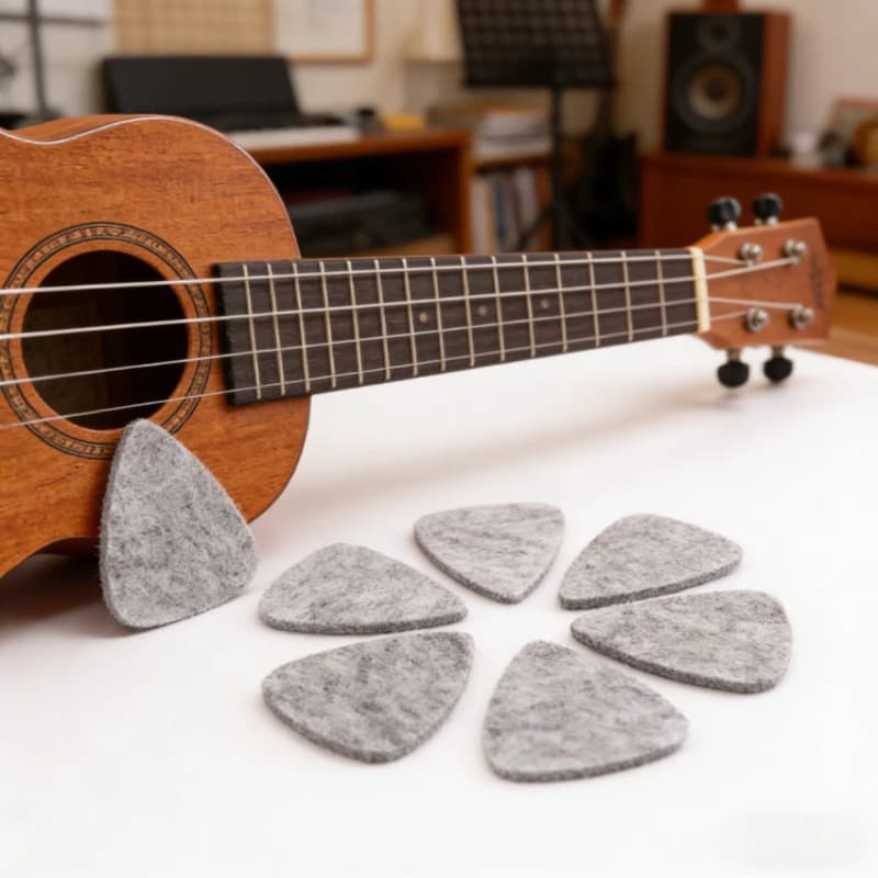 Nuovo Plettro per Chitarra e Ukulele, Spessore 3mm, in Feltro, Plettri Esclusivi per Strumenti a Corda, Accessori per Ukulele