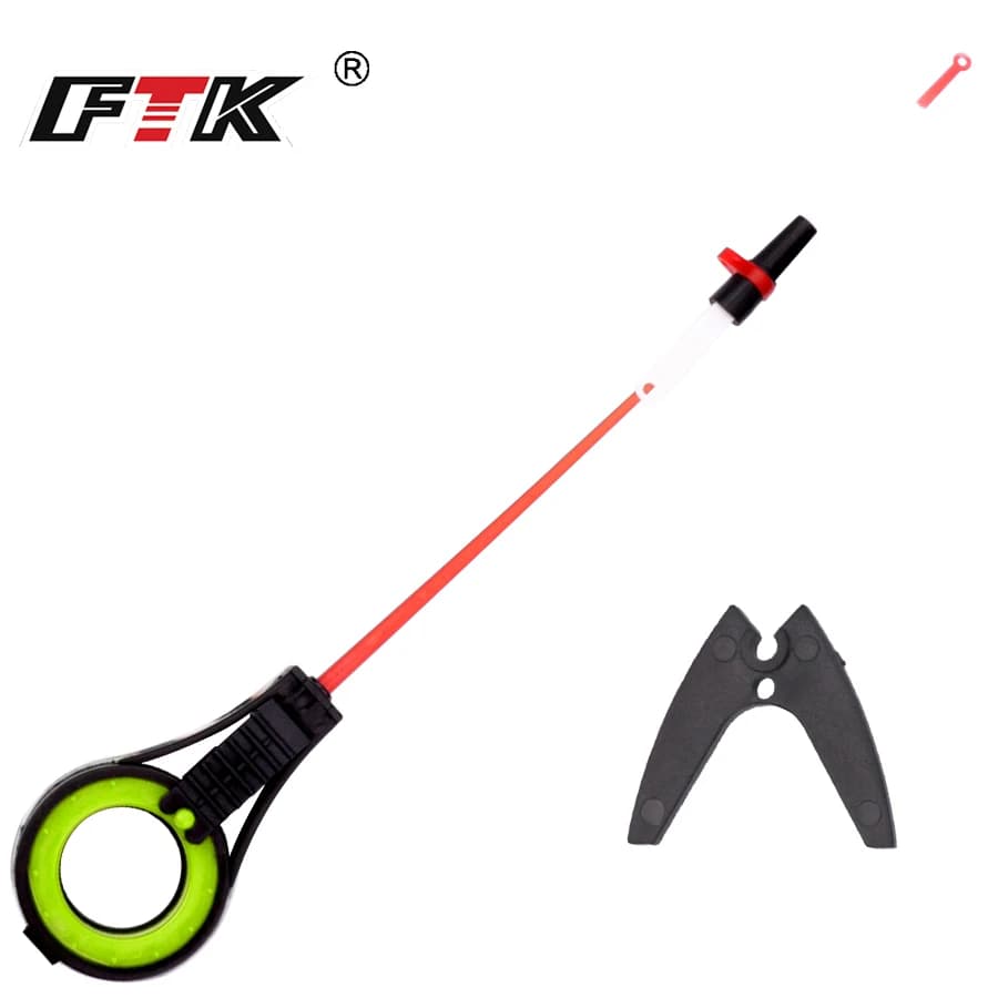 Canna da pesca sul ghiaccio FTK Mini canna da pesca sul ghiaccio in plastica invernale portatile Canna da pesca impermeabile staccabile in ABS Sostituisci la punta del palo