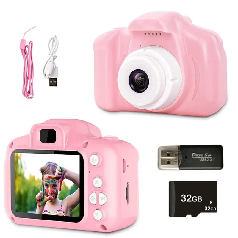 Macchina fotografica per bambini 1080P HD Schermo Videocamera Giocattolo 8 milioni di pixel Bambini Cartoon Cute Camera Giocattolo per fotografia all'aperto