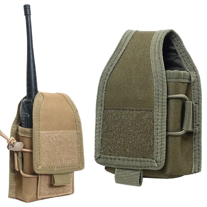 Custodia per radio Molle Porta cellulare per interfono Fondina per riviste Sport all'aria aperta Campeggio Escursionismo Caccia EDC Walkie Talkie Marsupio
